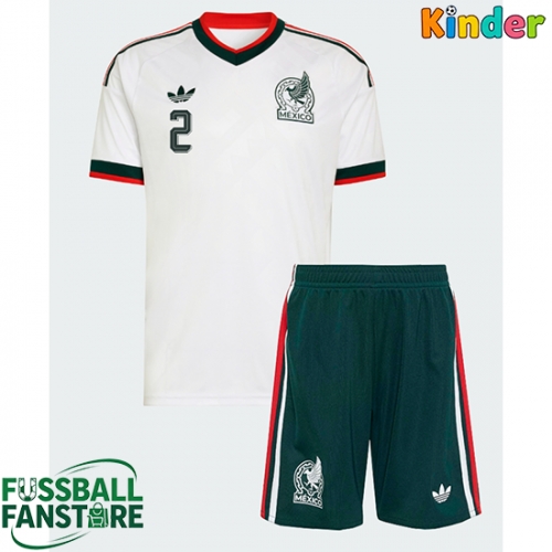 Mexiko Jorge Sanchez #2 Replik Auswärtstrikot Kinder WM 2026 Kurzarm (+ Kurze Hosen)